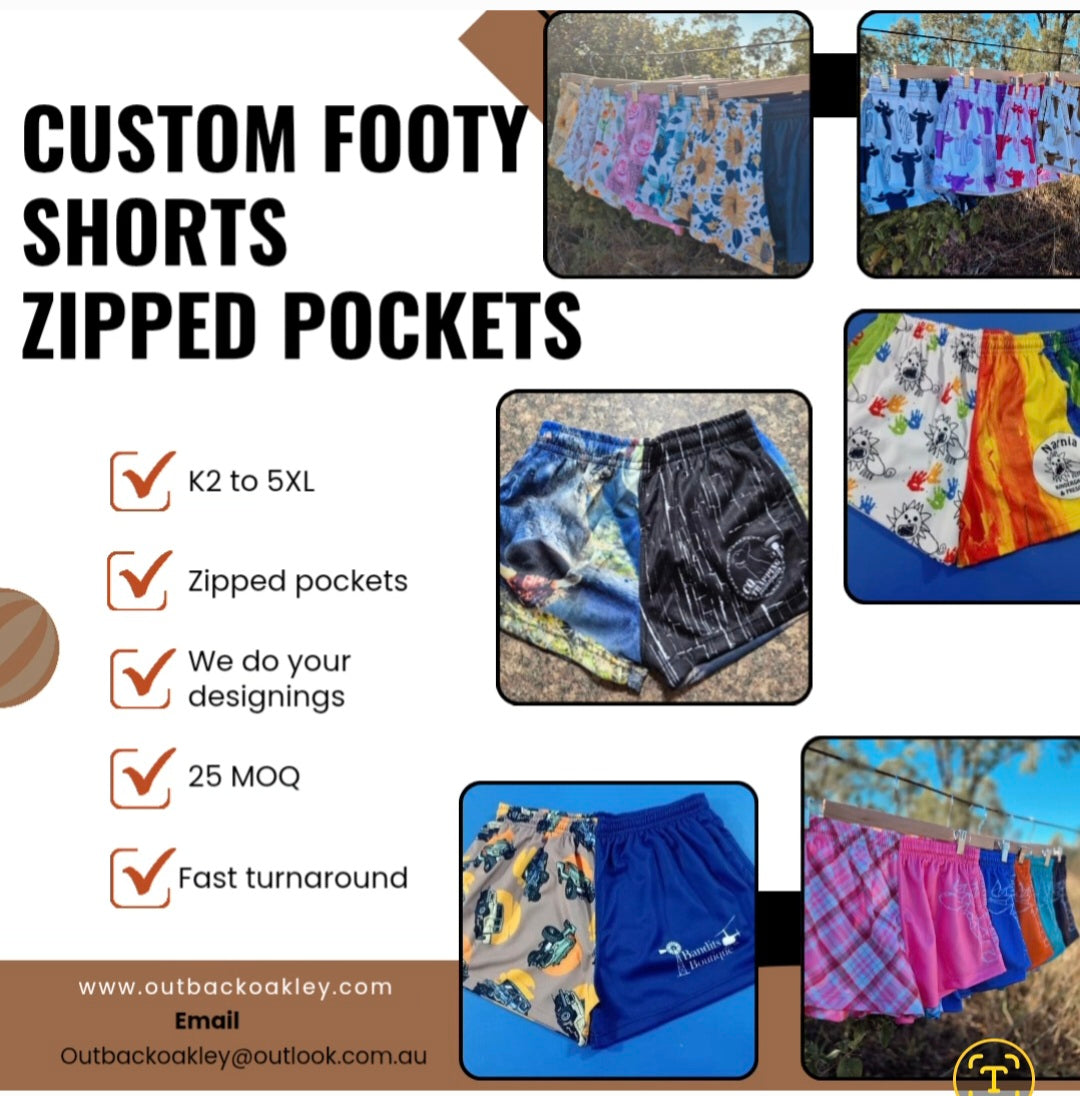 Custom Footy Shorts