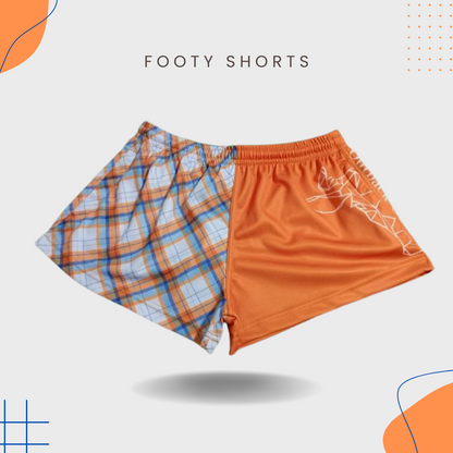 "Orange Stitch" Footy Shorts