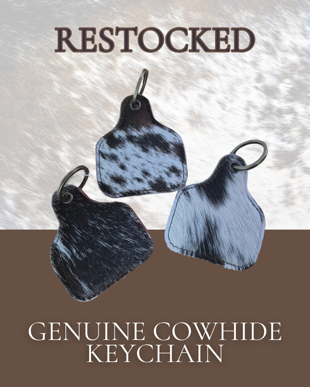 Cowhide Keychain